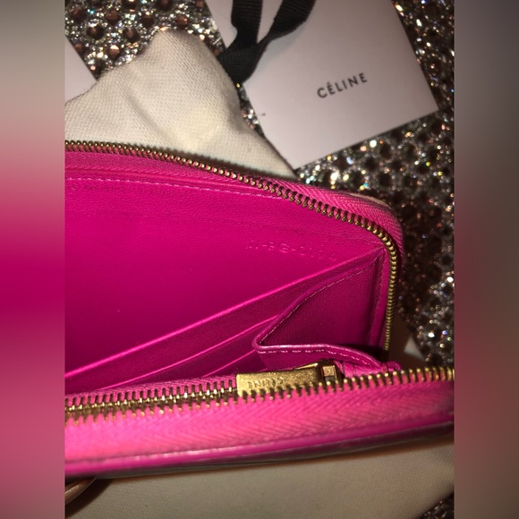 🎀 Celine Long Bicolor Zip Around Wallet, Continental Wallet, Pink Wallet 🎀 - Picture 9 of 9